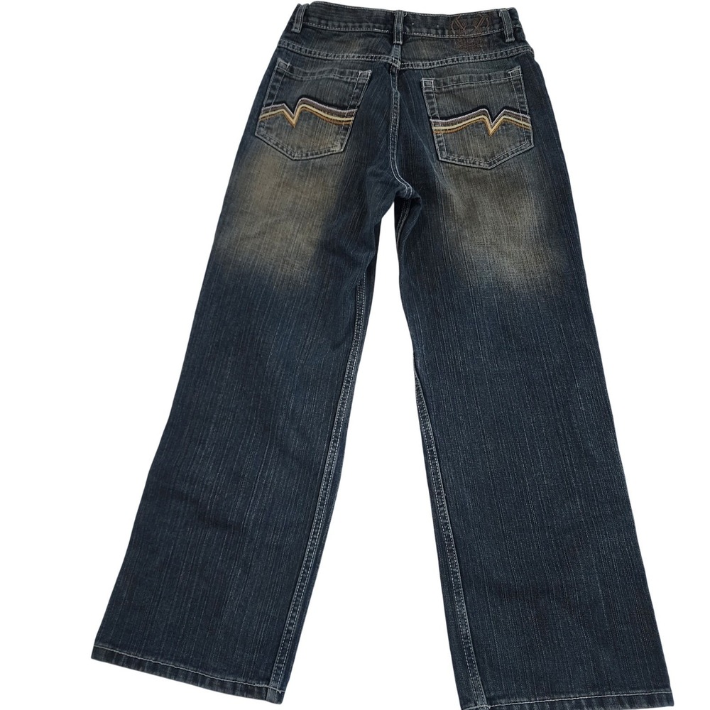 PACO Jeans Blue Denim Boys size 12 Embellished Pockets Rock Embroidered - Picture 4 of 11